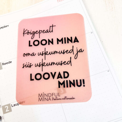 Eduka mõttega kaart, motivatsiooni kaart, inspiratsiooni kaart
