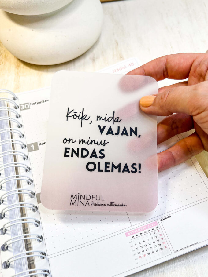 Eduka mõttega kaart, motivatsiooni kaart, inspiratsiooni kaart