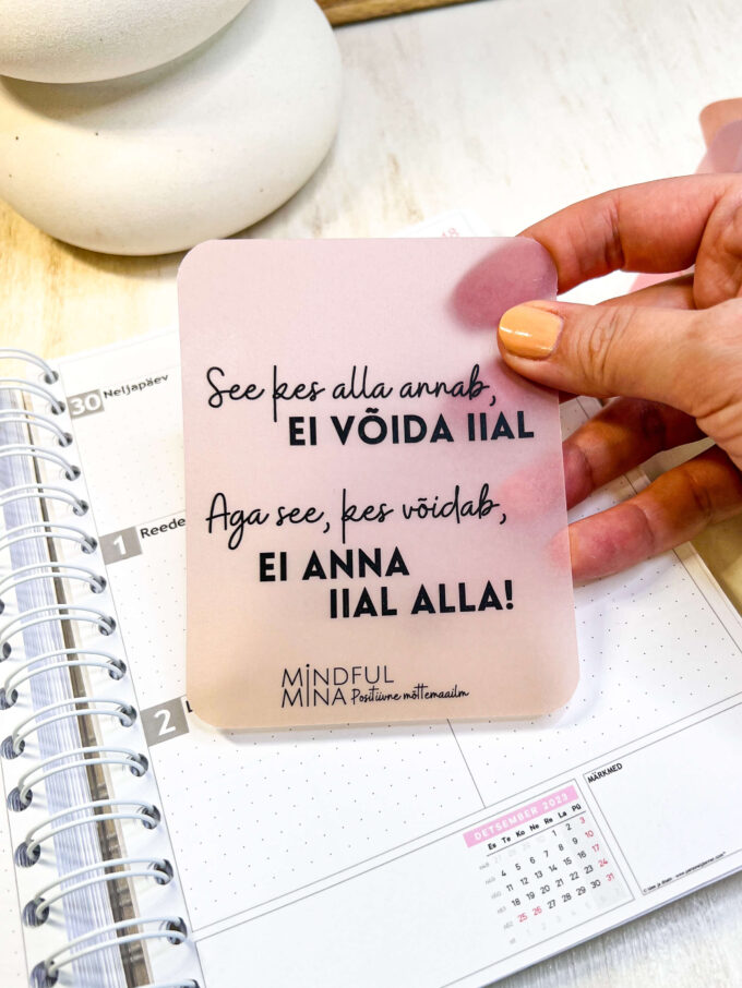 Eduka mõttega kaart, motivatsiooni kaart, inspiratsiooni kaart