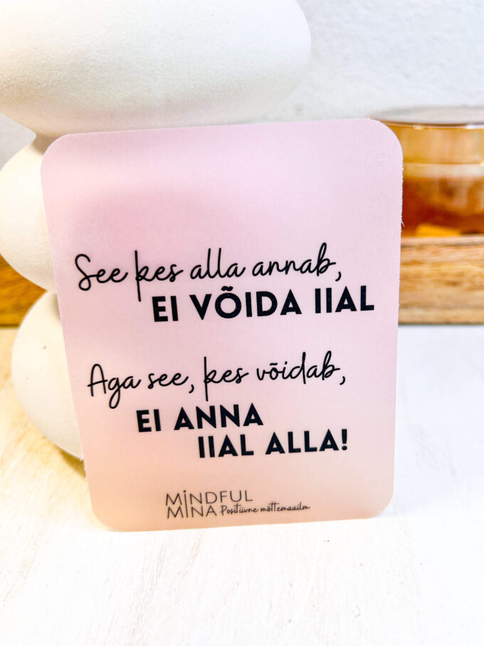 Eduka mõttega kaart, motivatsiooni kaart, inspiratsiooni kaart