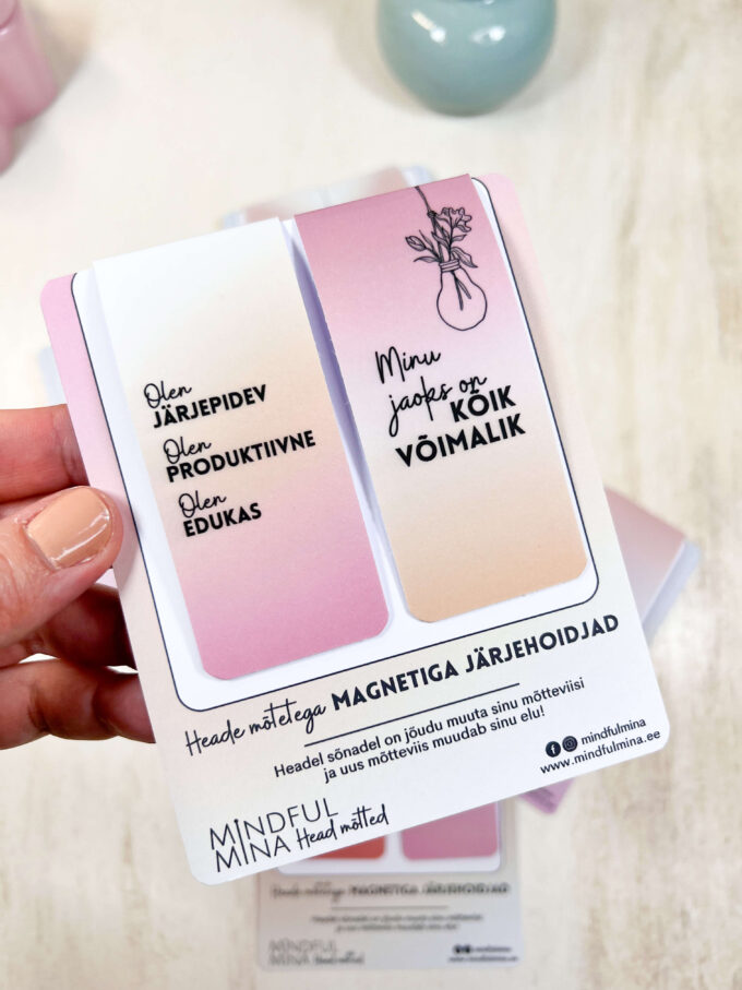 Magnetiga järjehoidja edukate mõtetega