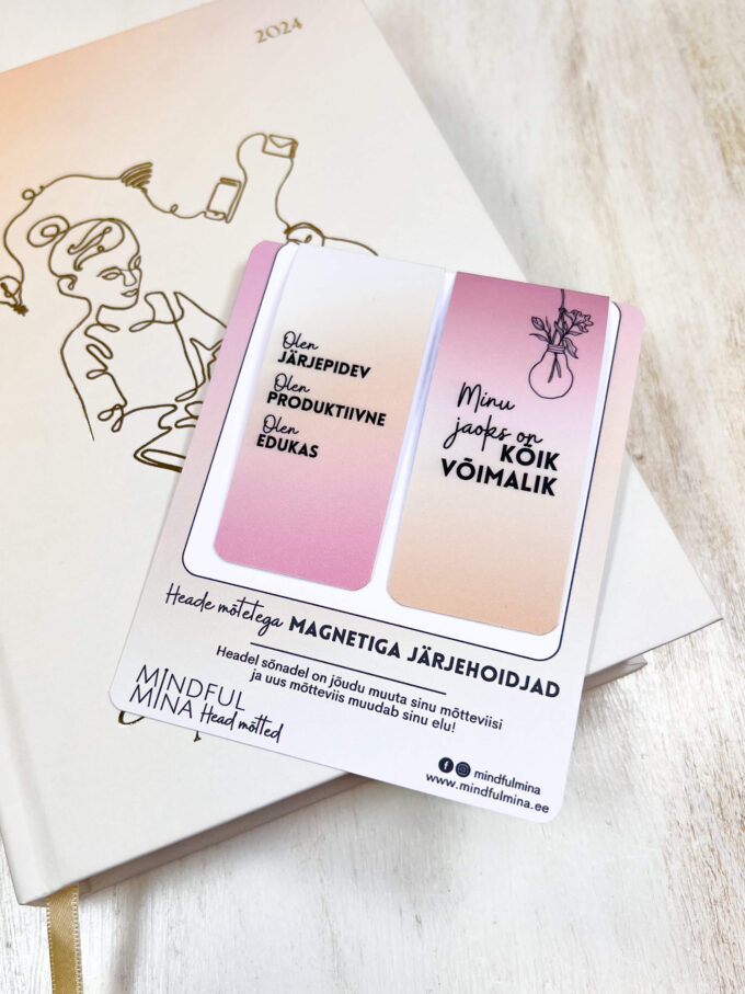 Magnetiga järjehoidja edukate mõtetega