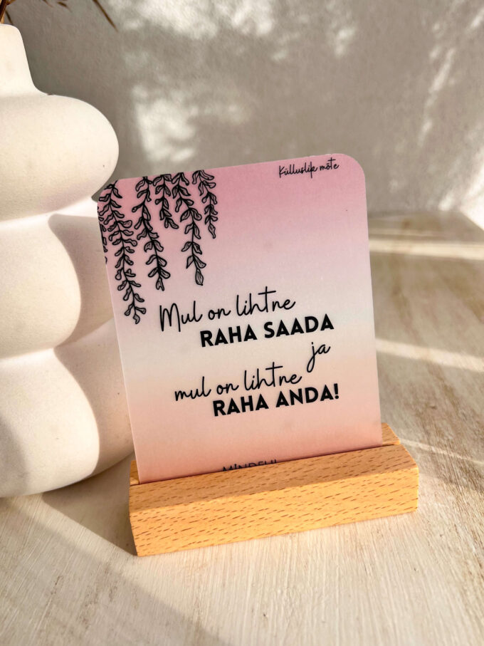 Heade mõtetega kaardid, küllusele suunavad mõtted