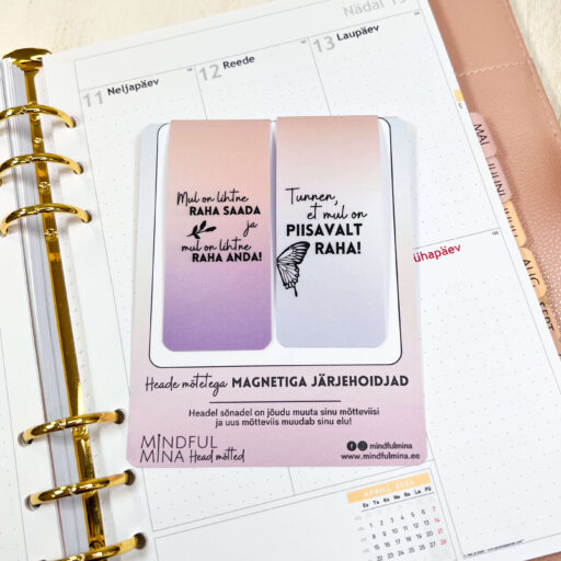 Magnetiga järjehoidjad minu raha, head mõtted