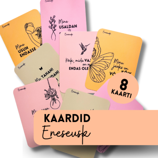 Kaartide komplekt ENESEUSK, motiveerivad kaardid, eneseusku suurendavad mõtted