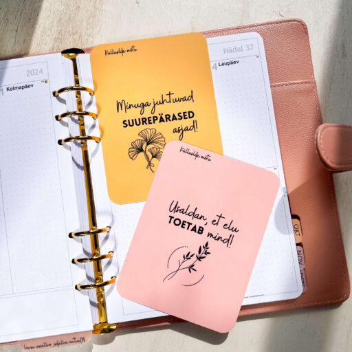 Kaartide komplekt KÜLLUSLIKUD MÕTTED, motiveerivad kaardid,