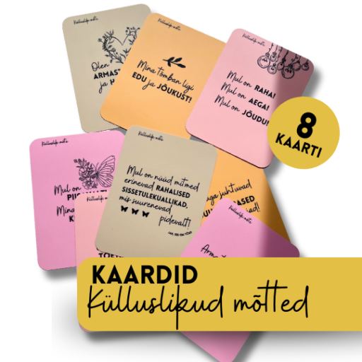 Kaartide komplekt KÜLLUSLIKUD MÕTTED, motiveerivad kaardid,
