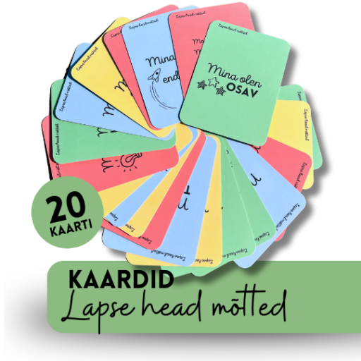 Kaardid lapse heade mõtetega, lapse head mõtted, motiveerivad kaardid lastele,
