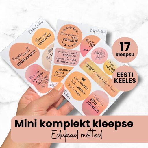 Motiveerivad märkmiku kleepsud, afirmatsiooni kleepsud, õnnelikud mõtted