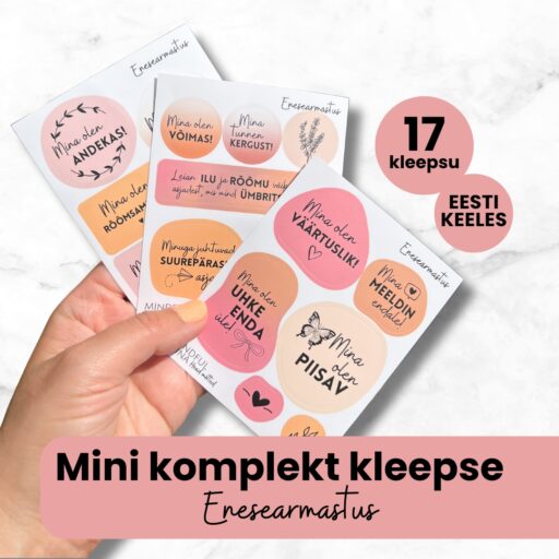 Motiveerivad märkmiku kleepsud, afirmatsiooni kleepsud, õnnelikud mõtted