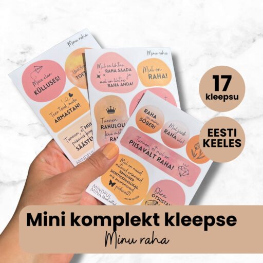 Motiveerivad märkmiku kleepsud, afirmatsiooni kleepsud, õnnelikud mõtted