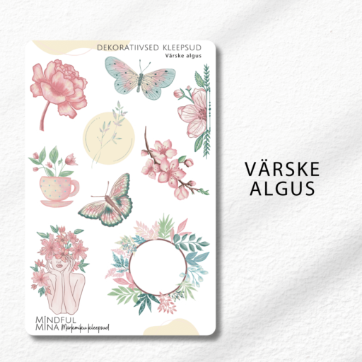 Dekoratiivsed märkmiku kleebised, stiilsed kleepsud