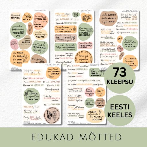 Motiveerivad märkmiku kleepsud edukad mõtted, stiilsed kirjatarbed, motivatsioon, eneseusk