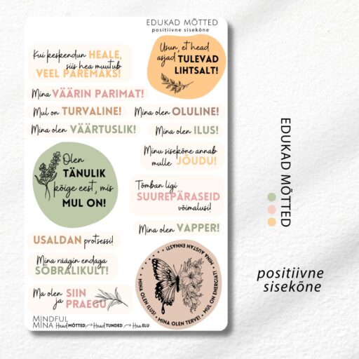 Motiveerivad märkmiku kleepsud edukad mõtted, stiilsed kirjatarbed, motivatsioon, eneseusk